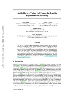 Audio Barlow Twins: Self-Supervised Audio Representation Learning
