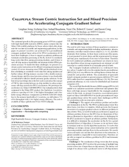 Callipepla: Stream Centric Instruction Set and Mixed Precision for
  Accelerating Conjugate Gradient Solver