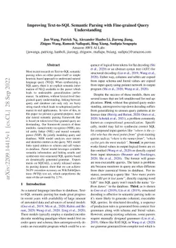Improving Text-to-SQL Semantic Parsing with Fine-grained Query
  Understanding