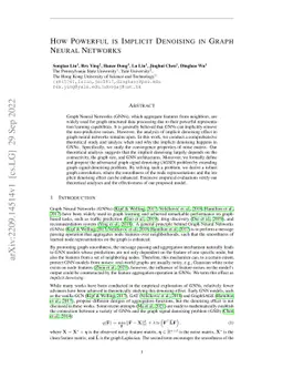 How Powerful is Implicit Denoising in Graph Neural Networks