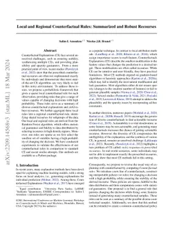 Local and Regional Counterfactual Rules: Summarized and Robust Recourses