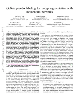Online pseudo labeling for polyp segmentation with momentum networks
