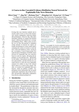 A Coarse-to-fine Cascaded Evidence-Distillation Neural Network for
  Explainable Fake News Detection