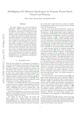 Backflipping with Miniature Quadcopters by Gaussian Process Based
  Control and Planning