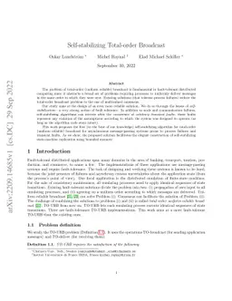 Self-stabilizing Total-order Broadcast