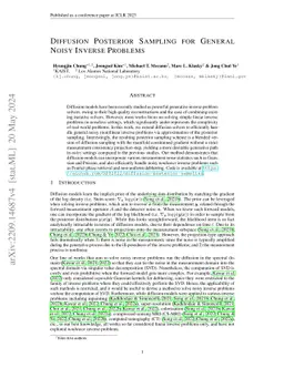 Diffusion Posterior Sampling for General Noisy Inverse Problems