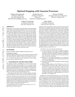 Optimal Stopping with Gaussian Processes