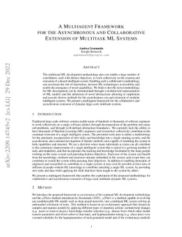 A Multiagent Framework for the Asynchronous and Collaborative Extension
  of Multitask ML Systems
