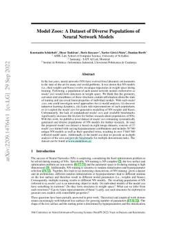 Model Zoos: A Dataset of Diverse Populations of Neural Network Models