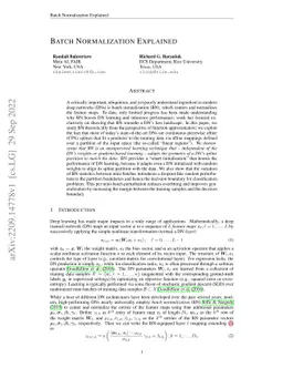 Batch Normalization Explained