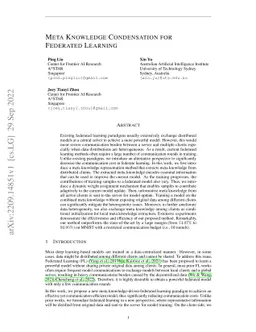 Meta Knowledge Condensation for Federated Learning