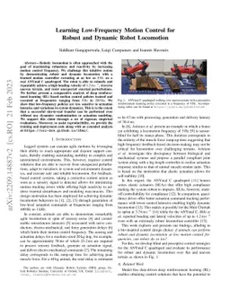 Learning Low-Frequency Motion Control for Robust and Dynamic Robot
  Locomotion