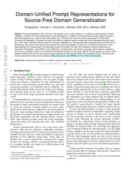 Domain-Unified Prompt Representations for Source-Free Domain
  Generalization