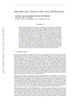 DreamFusion: Text-to-3D using 2D Diffusion