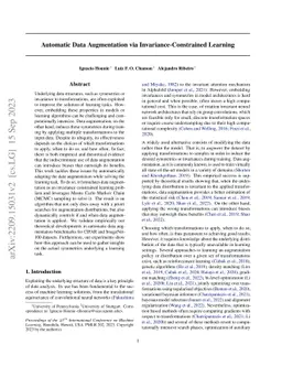 Automatic Data Augmentation via Invariance-Constrained Learning