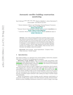 Automatic satellite building construction monitoring