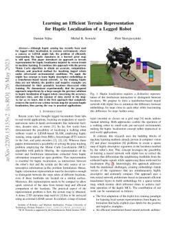 Learning an Efficient Terrain Representation for Haptic Localization of
  a Legged Robot