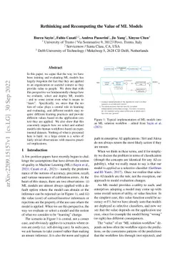 Rethinking and Recomputing the Value of Machine Learning Models