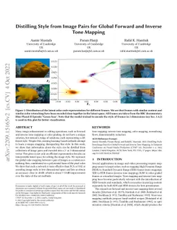 Distilling Style from Image Pairs for Global Forward and Inverse Tone
  Mapping