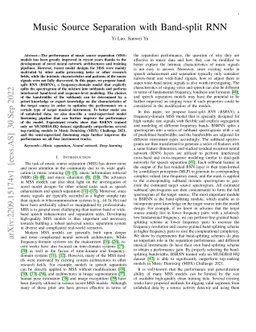Music Source Separation with Band-split RNN