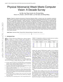 Physical Adversarial Attack meets Computer Vision: A Decade Survey