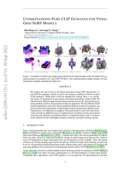 Understanding Pure CLIP Guidance for Voxel Grid NeRF Models