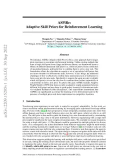 ASPiRe:Adaptive Skill Priors for Reinforcement Learning