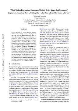 What Makes Pre-trained Language Models Better Zero-shot Learners?