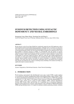 Synonym Detection Using Syntactic Dependency And Neural Embeddings