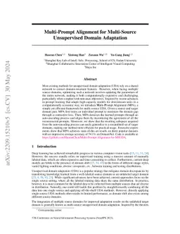 Multi-Prompt Alignment for Multi-Source Unsupervised Domain Adaptation