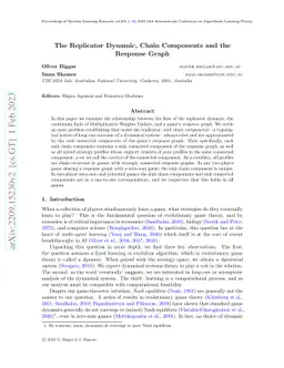 The Replicator Dynamic, Chain Components and the Response Graph
