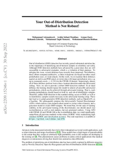 Your Out-of-Distribution Detection Method is Not Robust!