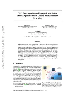 S2P: State-conditioned Image Synthesis for Data Augmentation in Offline
  Reinforcement Learning