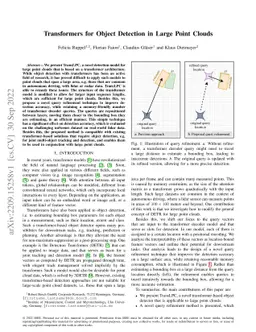Transformers for Object Detection in Large Point Clouds