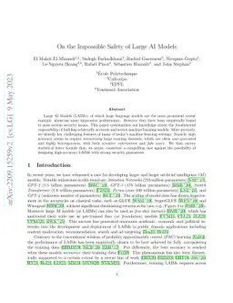 On the Impossible Safety of Large AI Models