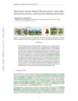 Diffusion-based Image Translation using Disentangled Style and Content
  Representation