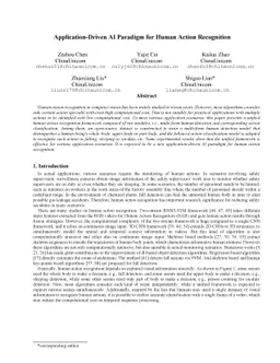 Application-Driven AI Paradigm for Human Action Recognition