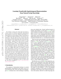 Learning Transferable Spatiotemporal Representations from Natural Script
  Knowledge