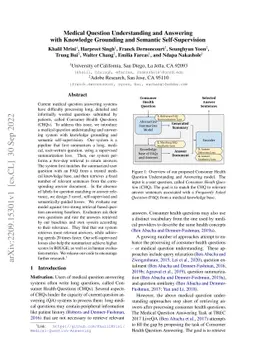 Medical Question Understanding and Answering with Knowledge Grounding
  and Semantic Self-Supervision