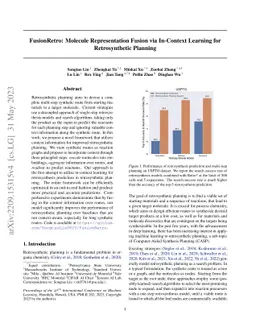 FusionRetro: Molecule Representation Fusion via In-Context Learning for
  Retrosynthetic Planning