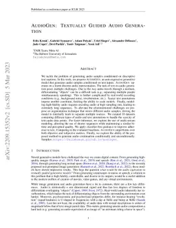 AudioGen: Textually Guided Audio Generation