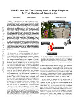 NBV-SC: Next Best View Planning based on Shape Completion for Fruit
  Mapping and Reconstruction