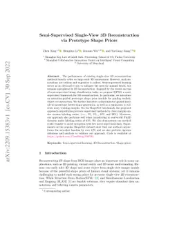Semi-Supervised Single-View 3D Reconstruction via Prototype Shape Priors