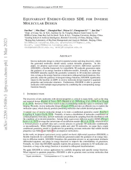 Equivariant Energy-Guided SDE for Inverse Molecular Design
