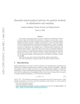 Ensemble-based gradient inference for particle methods in optimization
  and sampling
