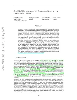 TabDDPM: Modelling Tabular Data with Diffusion Models