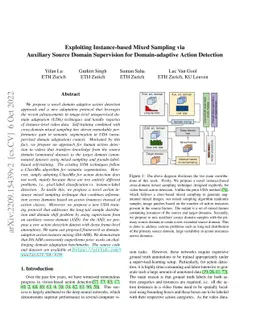 Exploiting Instance-based Mixed Sampling via Auxiliary Source Domain
  Supervision for Domain-adaptive Action Detection