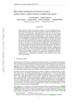 Relative representations enable zero-shot latent space communication