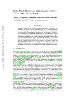 Zero-Shot Retrieval with Search Agents and Hybrid Environments