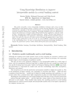 Using Knowledge Distillation to improve interpretable models in a retail
  banking context